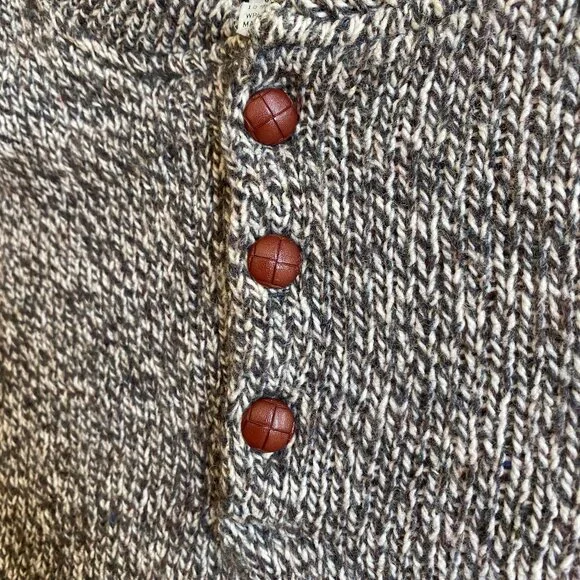 Vintage GreatLand Wool Henley Grandpa Sweater Aprés-Ski Coast Cabin Nautical-XL - Picture 3 of 10